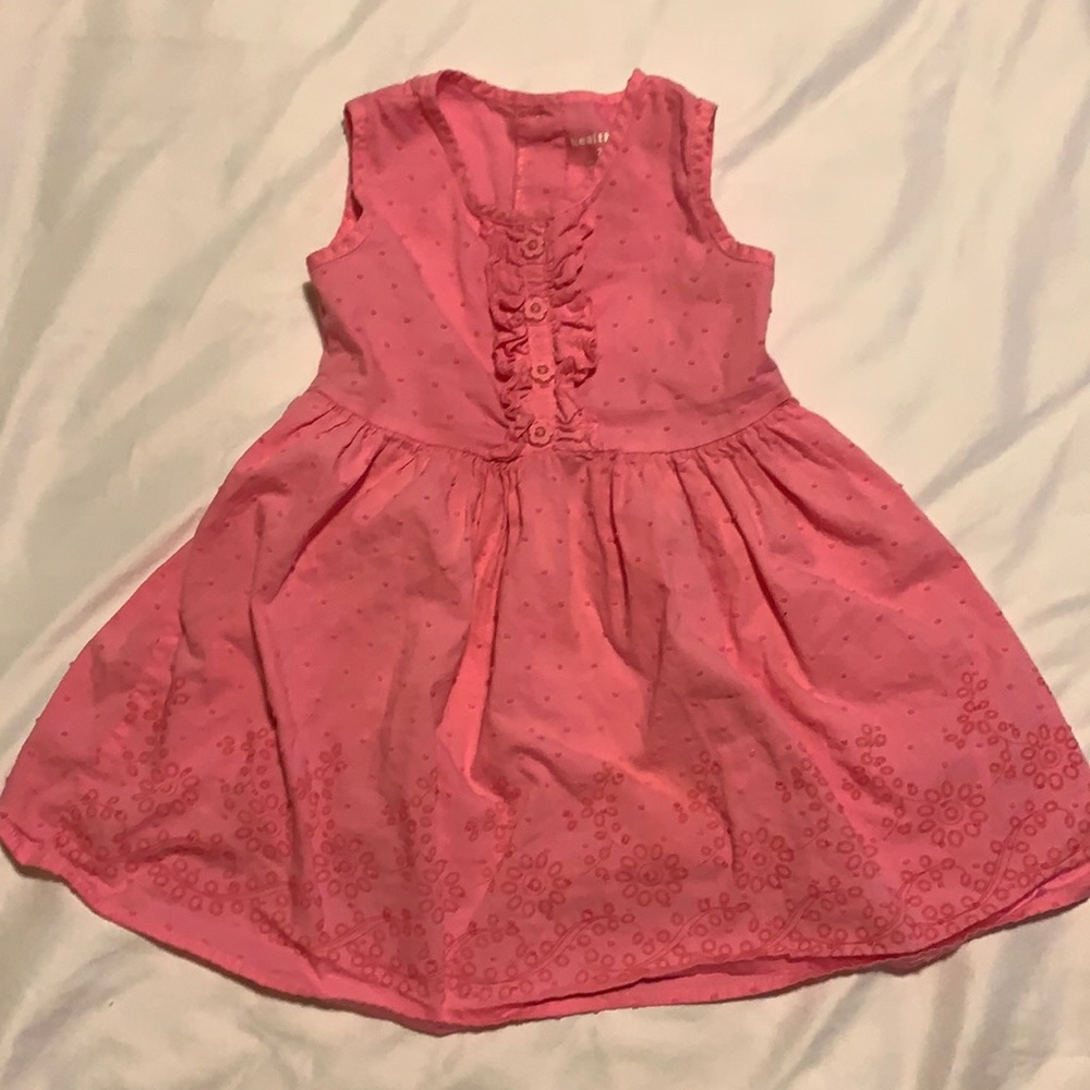 4/$10 healthtex pink polkadot & floral print dress